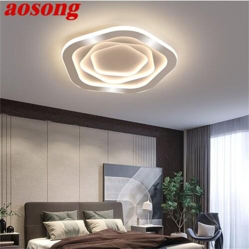 AOSONG Creative Light Ceiling Contemporary Lamp Five-pointed Star Fixtures LED Home Decorative for Bedroom