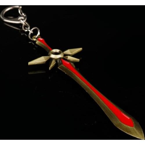 Hot Online Game League of legend keychain LOL Sword Weapon Pendant Keyring Chaveiros Metal Game Jewelry Drop Shipping