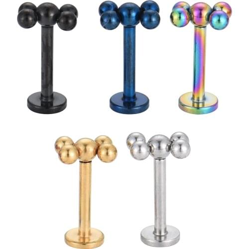 LOT50pcs Body Jewelry -16g Ball Lip Labret Ring Bar Lip Cheek Monore Studs Piercing Ear Helix Diath Cartilage Bar