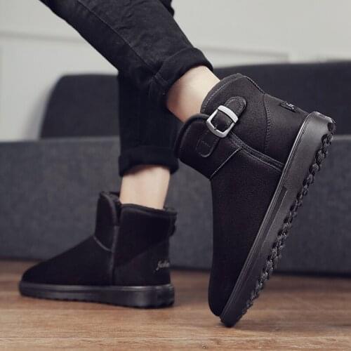 2020 snow boots men winter warm and velvet mens high-top boots bread shoes cotton shoes