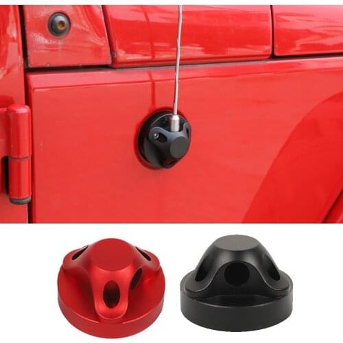 Alloy Stickers For Jeep Wrangler JK JL JT Gladiator 2007+ Radio Antenna Base Cover Replacement Trim Car Accessories