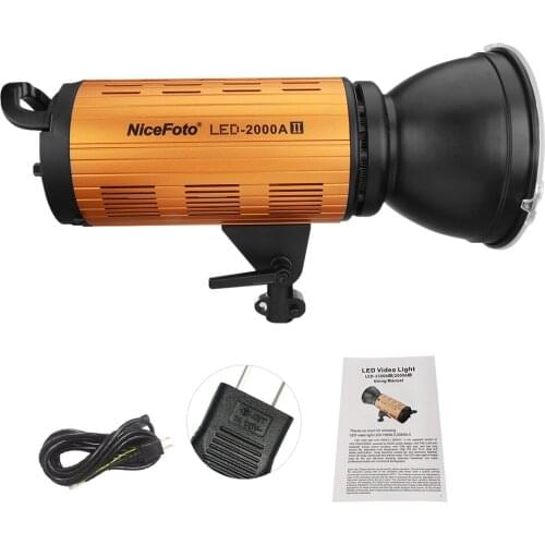 NiceFoto LED-1500A/2000A II 150/200W LED Video Light Lamp Fill-in Light 3200-6500K+LCD Display APP Control for Studio Portrait
