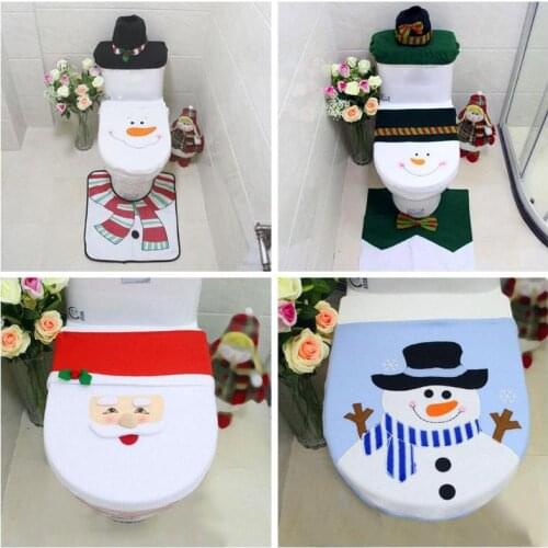Christmas Decoration Toilet Lid Cover New Years Decorations Snowman Christmas Decorations for Home Xmas Natal Navidad