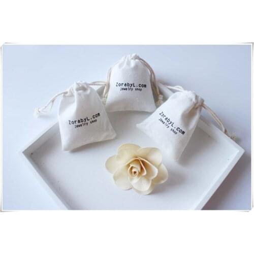 Customized Logo cotton bag gift Bags Gift Jewellry drawing Pouch