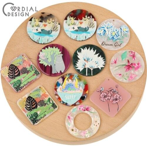 Cordial Design 50Pcs DIY Pendant/Hand Made/Jewelry Accessories/Connectors/Charms/Earrings Making/Jewelry Findings & Components