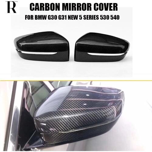 Carbon Fiber Replacement Style Side Mirror Cover Cap for BMW G30 G31 520 530 540 550 2017 UP Left Hand Drive