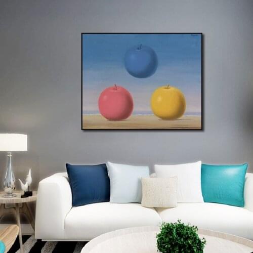 Modern Abstract Colorful Apple Canvas Painting Wall Art Minimalist Watercolor Picture Poster Print Living Room Bedroom Decor