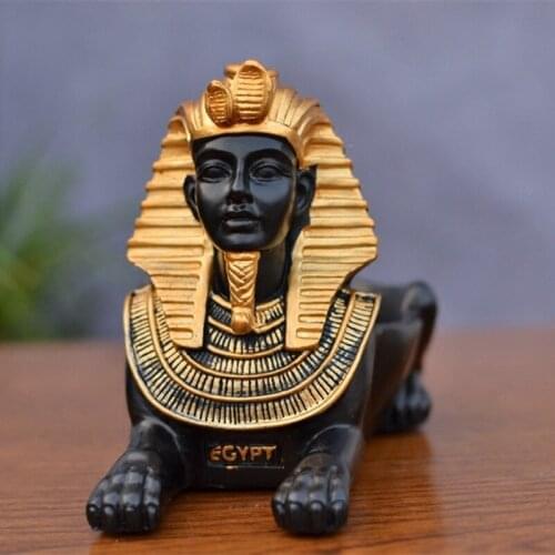 Ancient Egypt Cat Dog God Ashtray Figurine Animals Art Sculpture Resin Art&Craft Home Decoration statue Creative Gift R972