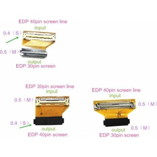 Laptop laneso～1/ 2 lanes LED screen HQ S40 30 edp 0.4mm 0.5mm 30pin to 40pin 40 to 30 pin converter cable cord adapter connector