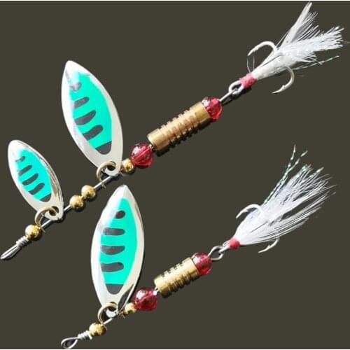 Swolfy Fishing spinner bait hard metal lure 4.5g/6.7g 5pcs spinners spoon bait kit Bass hard baits spoon spinner lure