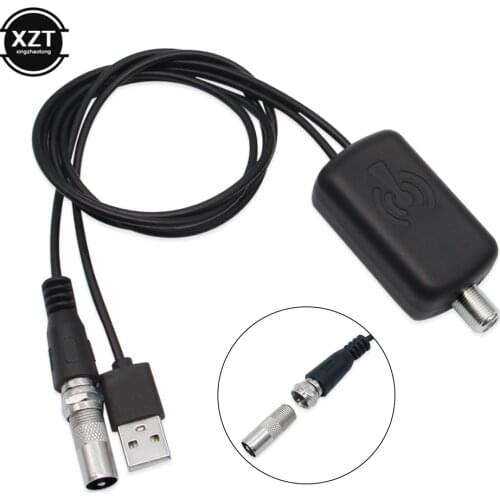 25DB TV Antenna Signal Amplifier Booster Low Noise Easy Installation Digital HDTV Booster Home Indoor Adapter for Fox Antenna