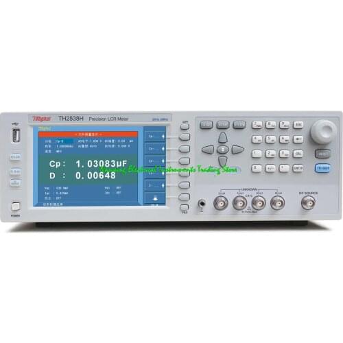 TH2838H ESR Meter 20Hz-2MHz High Frequency Digital LCR Bridge Test Level 5mV~2V DC Bias 0-40V,Accuracy 0.05