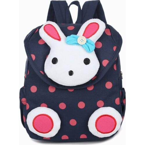 Hot Sale Toddler Backpacks Kindergarten School Bags Kawaii Cute Dots Prints Canvas Rucksack Kids School Bags Mochila Infantil