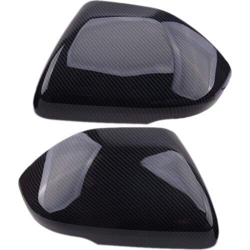 1 Pair Car Front Rearview Side Mirror Cover Trim Decoration Accessories Fit For Ford Explorer 2020 2021 Carbon Fiber Style