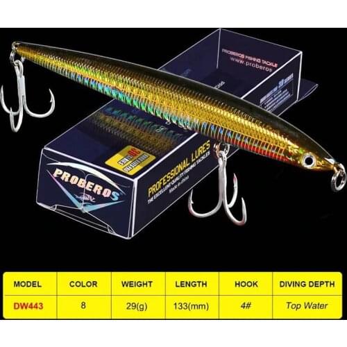 1pcs 13.3cm-29g Fishing Lure Trout Wobbler Minnow Sinking Pencil Bass Lures For Trolling Artificial Bait Peche Fishing Tackle