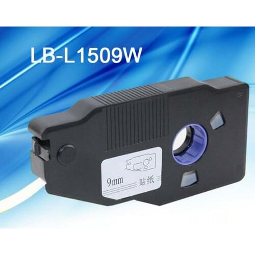 1Pcs free shipping Label Tape Cassette 9mm x 15m (White) cable ID printer tube printer Bee200 Bee200Pc