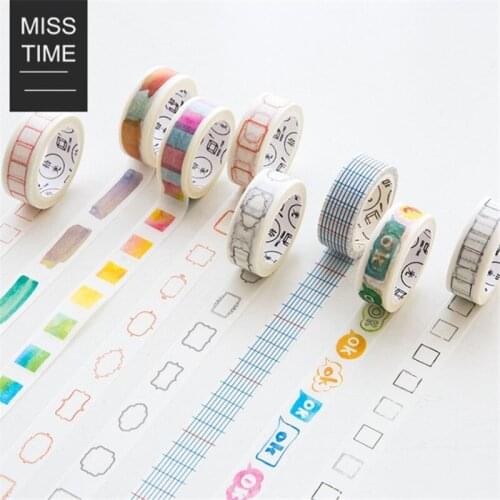 1pcs Washi Tapes DIY Letters and numbers paper Masking tape Decorative Adhesive Tapes Scrapbooking Stickers Size 15 mm*7m
