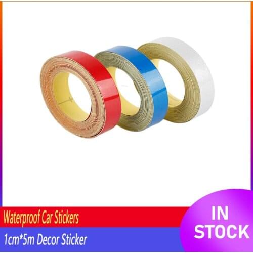 1cm*5m Car-styling Night Magic Reflective Tape Automotive Body Motorcycle Decoration Car Sticker 5 Color Reflective Warning Tape