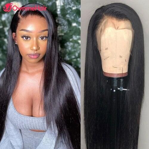 13x4 Lace Front Wig Transparent Lace Frontal Wig Remy Brazilian Human Hair Wigs PrePlucked With Baby Hair 28Inch Lace Front Wigs