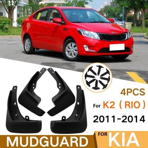 4 PCS Mudflap For KIA K2 Rio 2011-2014（UB） Front Rear Car Fender Mud Flaps Guard Splash Flap Mudguards Accessories