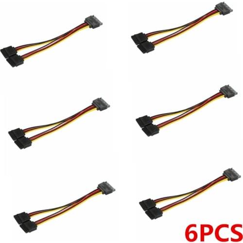 SATA Power Y-splitter Power Cable Adapter Male To Female Converter 1-drag-2 Hard Drive Accessory