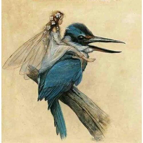 YHOLD Full Square/Round Drill 5D DIY Diamond Painting "Angel girl" 3D Diamond Embroidery Bird Cross Stitch 5D Home Decor Gift