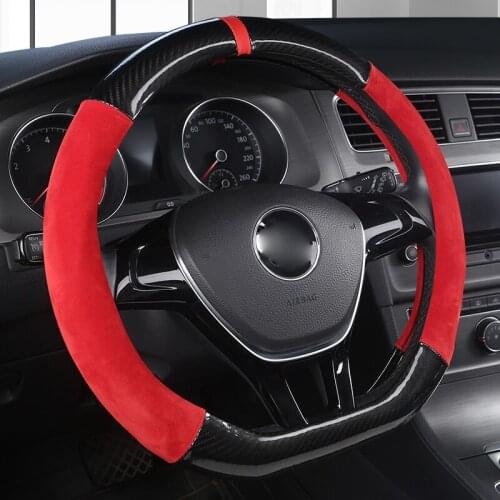 D Type Car Steering Wheel Cover For Teramont T-Roc T-cross 17-2021 Touareg III 2018-21 Scirocco 08-17 Sharan 15-21