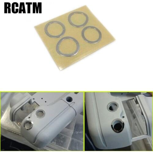 Headlight Chrome Decorative Metal Stickers for 1/14 Tamiya RC Truck Trailer Tipper Scania DIY Parts