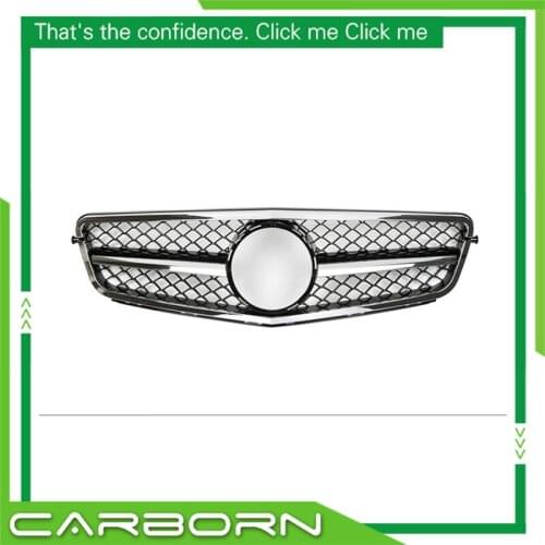 For-Mercedes-Benz C-class W204 C180 C200 C300 C350 2006-2013 SL Style with Emblem Front Racing Grille