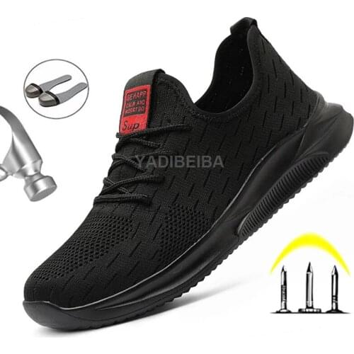 Breathable Work Shoes Mens Safety Boots Male Steel Toe Cap Protective Safety Shoes Lightweight Work Boot For Men Security Boots