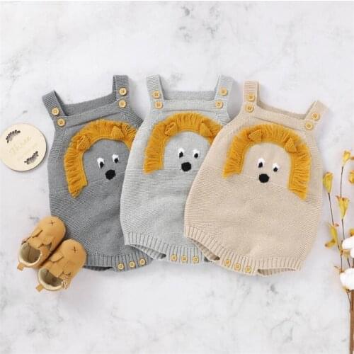 Boys Romper Newborn Knitted Baby Clothes Cartoon Infant Girls Jumpsuit Cotton Baby Boy Romper Toddler Jumpsuit Autumn Overalls