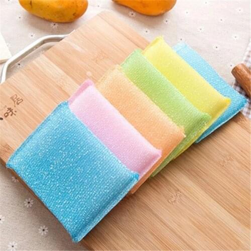 4pcs Kitchen Nonstick Oil Scouring Pad Oil Cleaning Cloth Washing Cloth To Wash Cloth Towel Brush Bowl Wash Cloth Dish Sponge