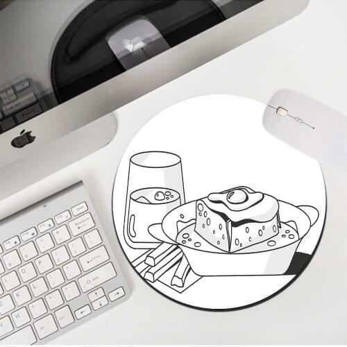 MRGLZY 20X20/22X22CM Minimalist Black White Drop Shipping Small Mouse Pad Carpets MousePad Rubber PC Gaming Accessories DeskMat