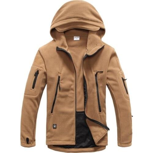 New 2018 men Soft shell Tactical Fleece Casual coat Hooded Sweatshirts high-quality zipper Army Clothes