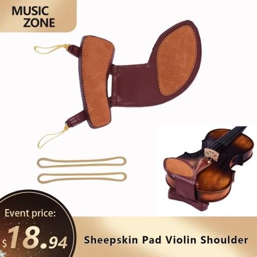 Sheepskin Pad Violin Shoulder and Chin Rest Cushion for 3/4 4/4 Violin Left Shoulder Violin Parts & Accessories