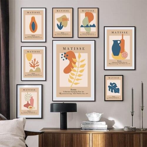 Wall Art Canvas Painting Colorful Fauvism Abstract Leaves Flower Vase Nordic Posters And Prints Wall Pictures For Living Room