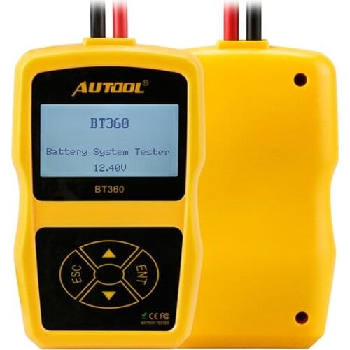 Original AUTOOL BT360 Car Battery Tester Analyzer 12V Digital Automotive Multi-Language Vehicle Cranking Charging Scanner Tool