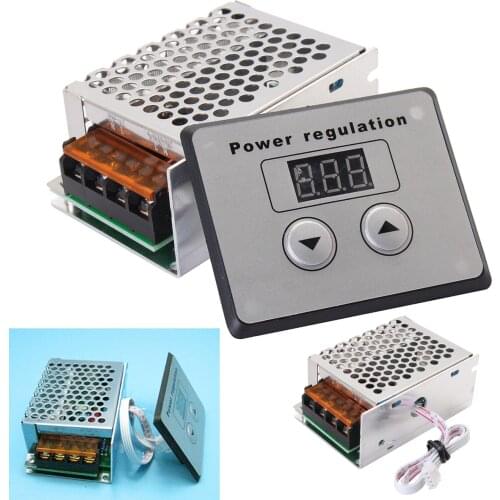SCR Voltage Regulator Dimmer 4000W 220V AC Power Regulator Electric Motor Speed Controller Thermostat for Small Motors