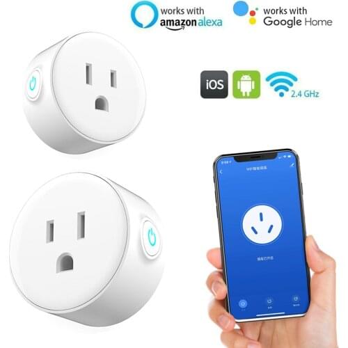 Smart Home Socket Power Plug WIFI Switch Outlet US Plug Timing Voice Control for Amazon Alexa Google APP Remote Control