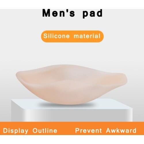 Men Silicone Pads Genitals Protective Pads Hidden Penis Anti-Bump for Suit Bodysuit Shapewear Ajusen