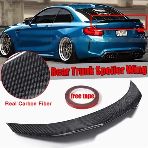 Trunk Spoiler Wing PSM Style For BMW F22 Real Carbon Fiber Car For BMW F22 M235i F87 M2 2014-2018 Car Rear Lip Wing Spoiler