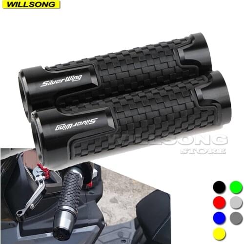 Universal 7/8'' 22mm Handlebar Grip Handle Hand Bar Grips For HONDA GT 400/600 Silver Wing Motorcycle Accessories