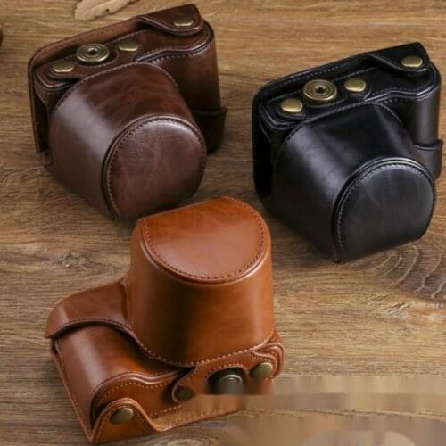 High Quality Vintage PU Leather Camera Bag Case Cover Pouch For Sony A5100/A5000/NEX3N Black Brown Colorful Handbags With Belt