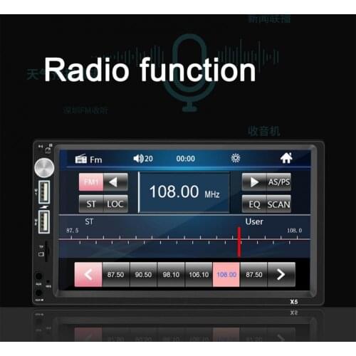X5 MP5 Player AUX Function RCA Audio Output Bluetooth-compatible4.0 Car Multifunctional GPS HD Touching Screen Player for Vehicl