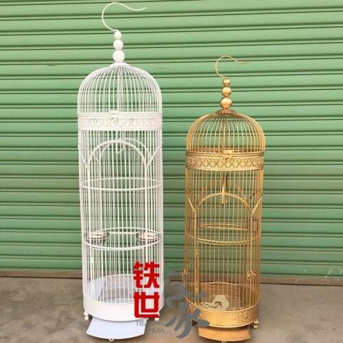 1PCS European bird cage iron parrot myna villa bird cage outdoor landing bird cage