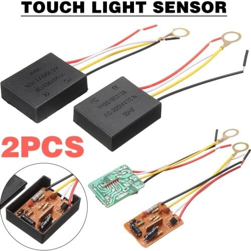 2pcs 3 Gear Dimmable Touch Light Sensor AC 100-240V Desk Lamp Dimmer Sensor Switch Control For LED Bulbs Lamp Light Parts