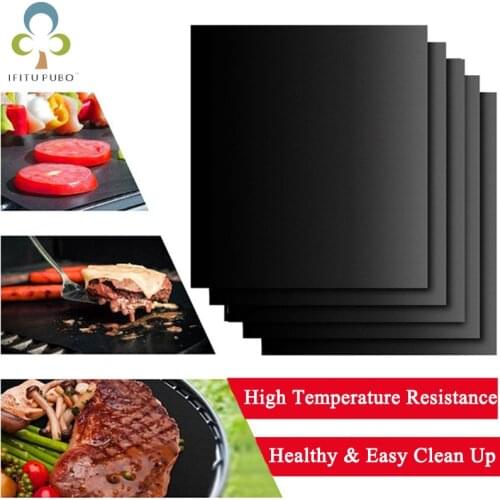 3/5PCS Non-stick BBQ Grill Mat 40x60cm,30x40cm Baking Mat Cooking Grilling Sheet Heat Resistance Easily Cleaned Baking Tools ZXH