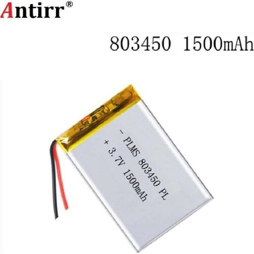 3.7V 1500mAH 803450 PLIB polymer lithium ion / Li-ion battery for GPS mp3 mp4 mp5 dvd bluetooth model toy