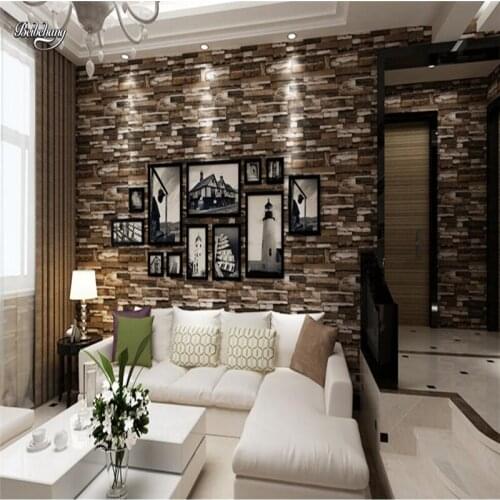 Beibehang 3D Stereo Culture Brick Wallpaper Living Room Bedroom TV Background Wallpaper Brick Brick Shop papel de parede