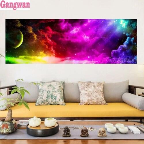 DIY 5D diamond painting Abstract Colorful Clouds cross stitch 3d diamond embroidery Space planet full drill resin mosaic decor
